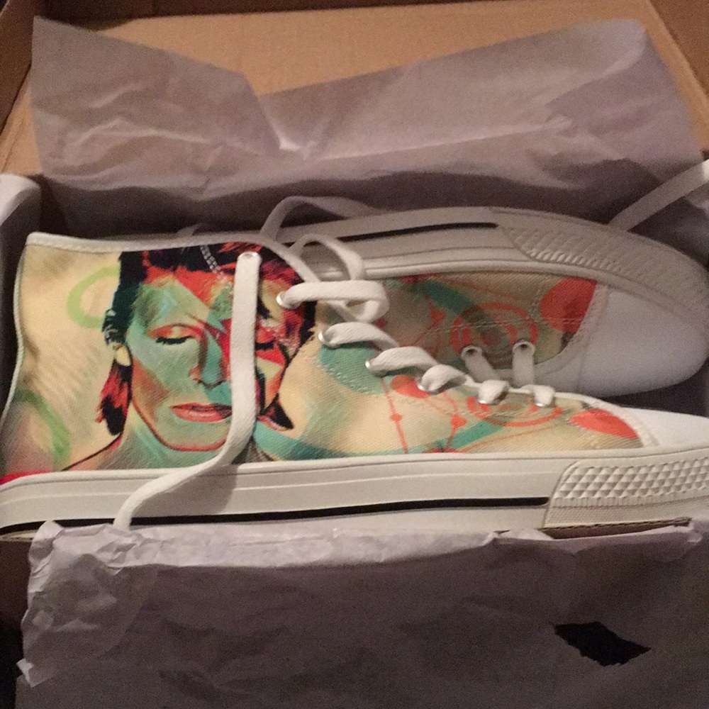 Aladdin Sane Bowie High Tops New in Box!